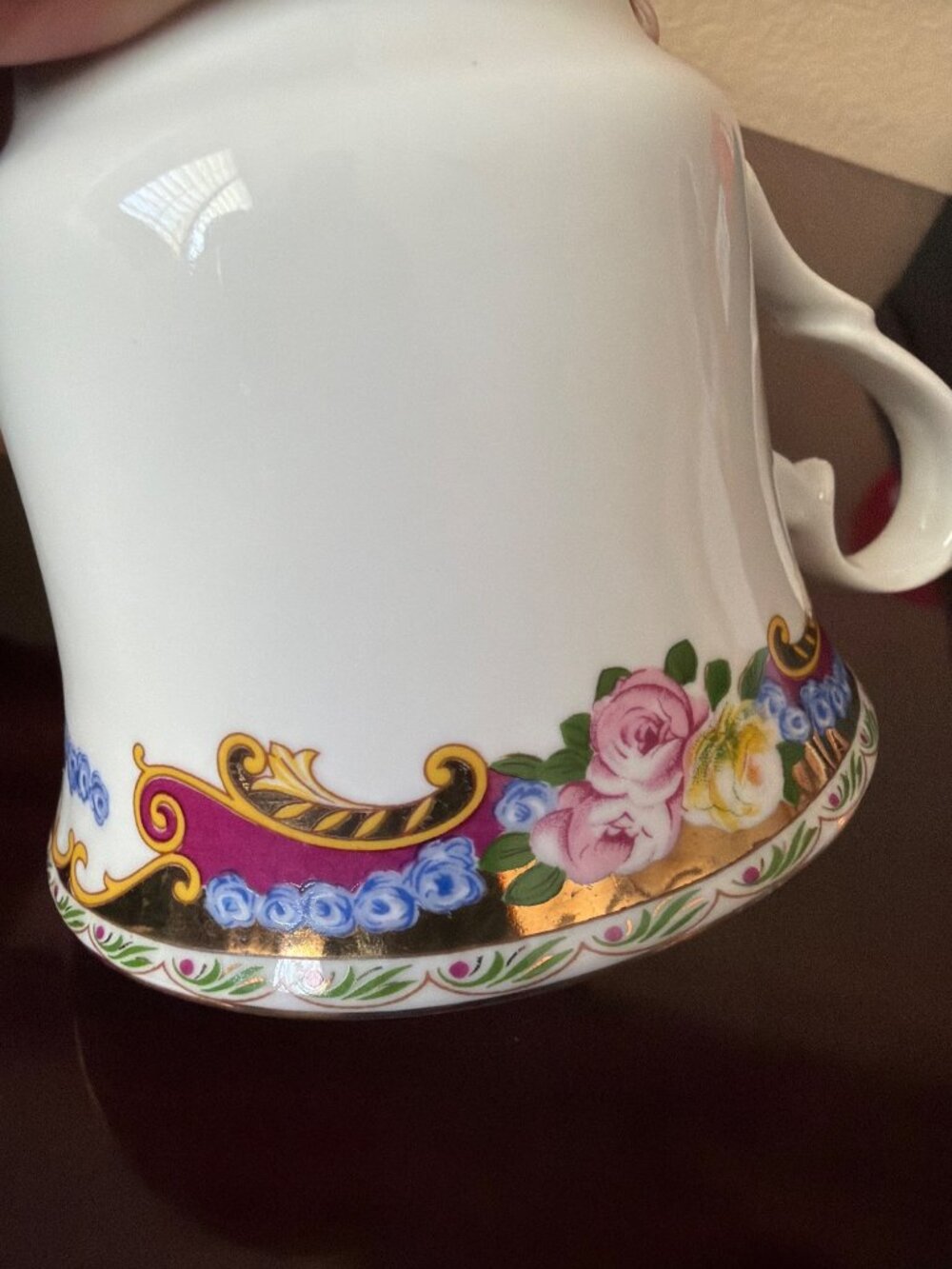 Set of 2 Vintage T. Limoges Teacup and Saucer Floral Gold Décoré à Main - Picture 9 of 13
